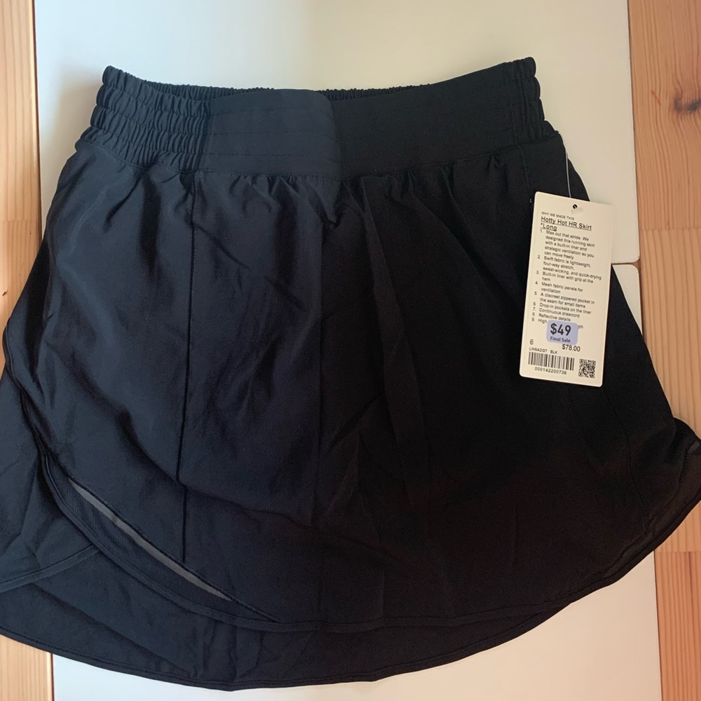 Lululemon hot hotty HR skort 6 long NWT